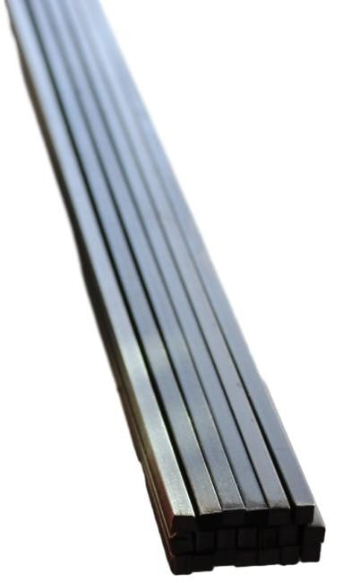 Hot Rolled Solid Square Black Bar Mild Steel 1/4" x 39" long (just over 3ft) x 10 pieces SMCNS094