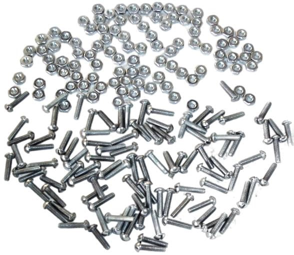Nuts & Bolts Machine Screw Package 1/8" dia. x 1/2" long (100 count)