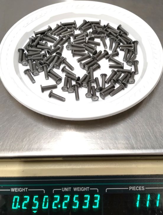 Rivets Solid Mild Steel Flat Head 1/8" dia. x 1/2" long (1/4 lb.)