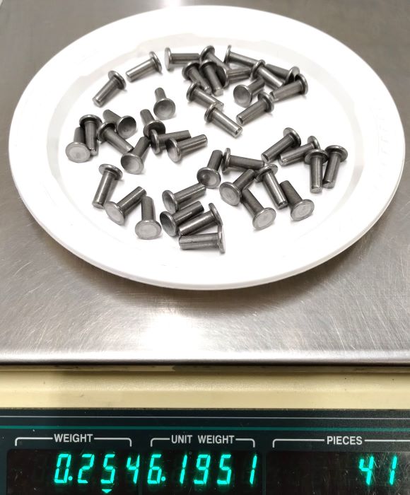 Rivets Solid Mild Steel Flat Head 3/16" dia. x 9/16" long (1/4 lb.)