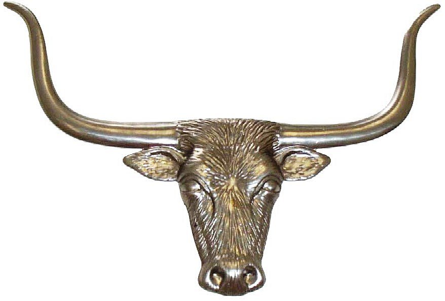 Metal Stamping Pressed Stamped Steel Longhorn Steer Head .020" Thickness A16 approx. size 6 1/2"w x 4 1/2"h 