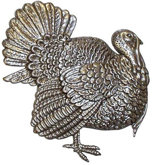 Metal Stamping Pressed Stamped Steel Turkey Wild Ocellated .020" Thickness A18 approx. size 4 5/16"w x 4 3/8"h