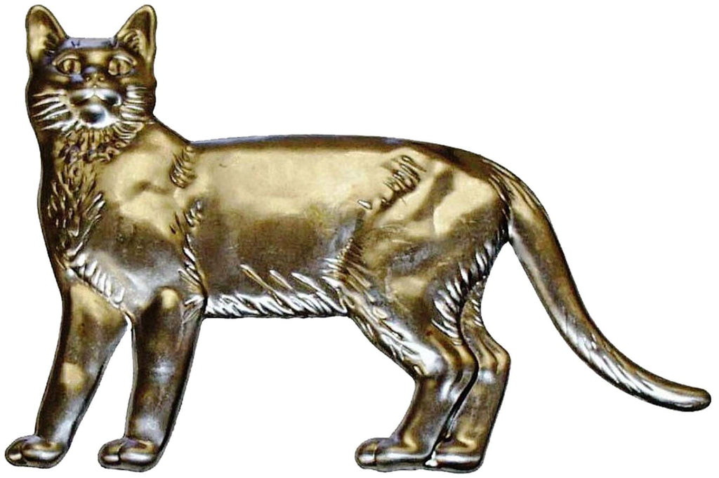Metal Stamping Pressed Stamped Steel Cat Feline .020" Thickness A21 approx. size 5 3/4"w x 4 1/8"h