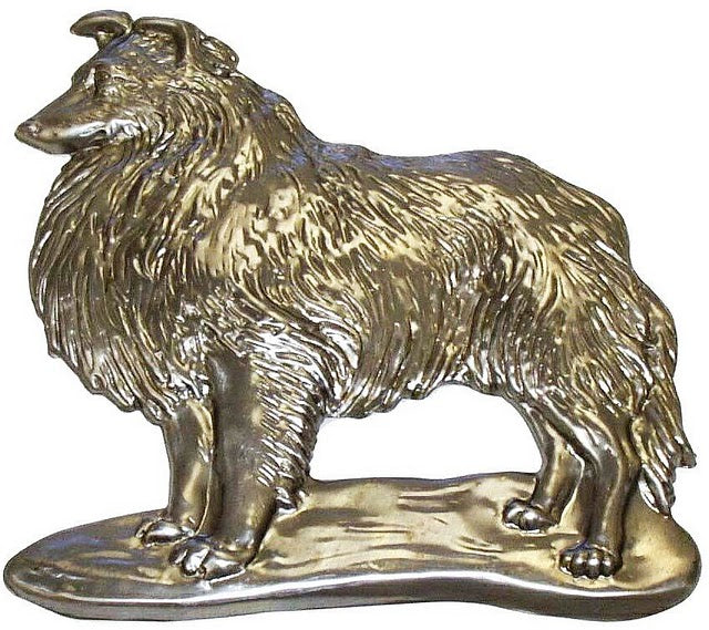 Metal Stamping Pressed Stamped Steel Dog Collie .020" Thickness A22 approx. size 6"w x 6 1/2"h