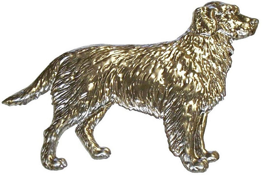 Metal Stamping Pressed Stamped Steel Dog Golden Retriever .020" Thickness A27 approx. size 6 3/4"w x 5 1/8"h