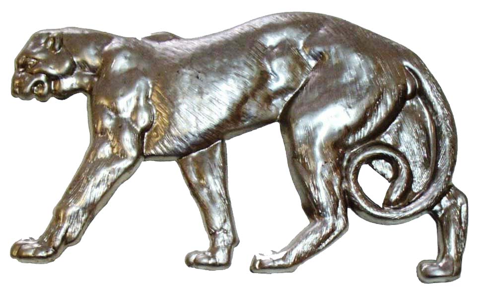 Metal Stamping Pressed Stamped Steel Walking Cougar .020" Thickness A34 approx. size 5 3/4"w x 3 1/2"h 