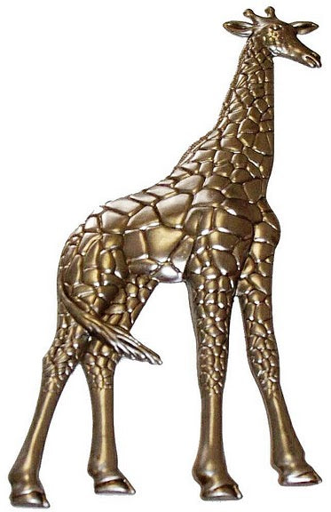 Metal Stamping Pressed Stamped Steel Giraffe .020" Thickness A3 approx. size 3 1/2"w x 6 1/4"h