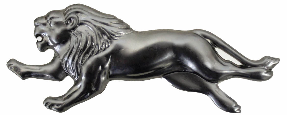 Metal Stamping Pressed Stamped Steel Running Lion .020" Thickness A48 approx. size 3 5/16"w x 1 5/16"h (ideal size for scrapbooking)