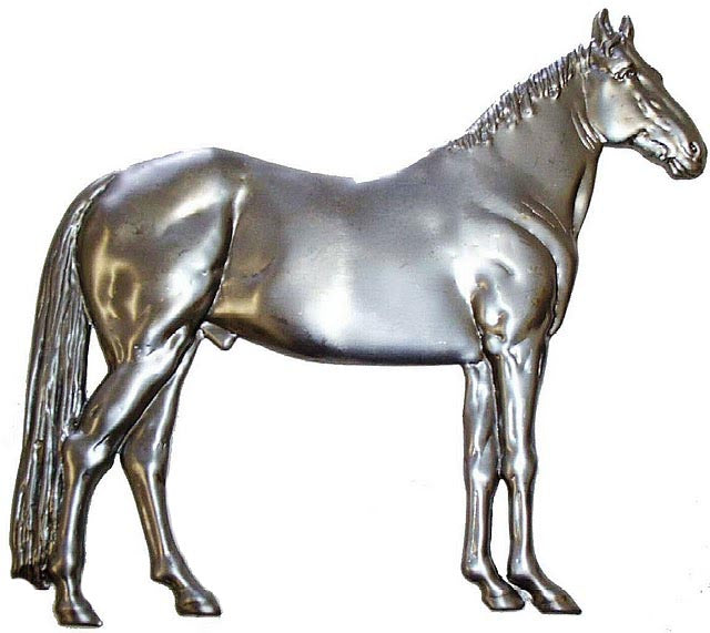 Metal Stamping Pressed Stamped Steel Horse .020" Thickness A4 approx. size 7"w x 6 1/4"h