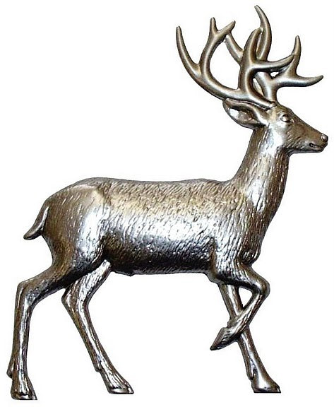 Metal Stamping Pressed Stamped Steel Deer .020" Thickness A8 approx. size 3 1/2"w x 5"h.
