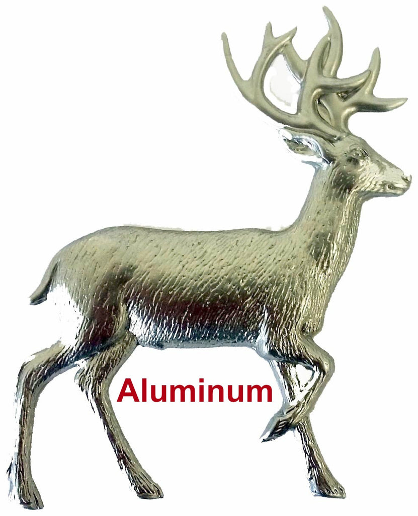 Solid Aluminum Stamping Pressed Stamped Deer .020" Thickness A8 approx. size 3 1/2"w x 5"h.