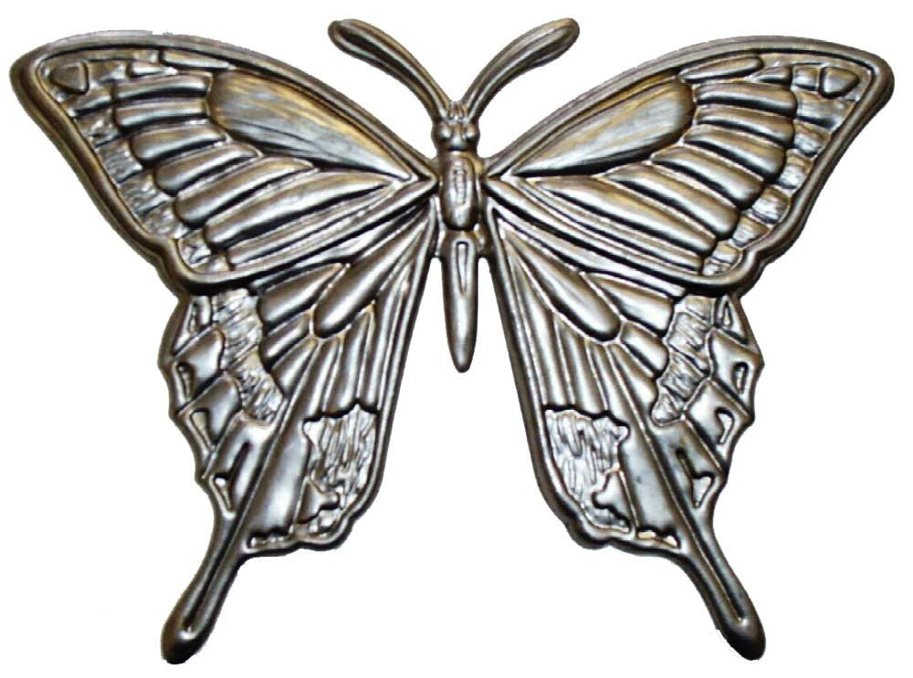 Metal Stamping Pressed Stamped Steel Large Butterfly Insect .020" Thickness B11 approx. size 5 1/2"w x 4"h.