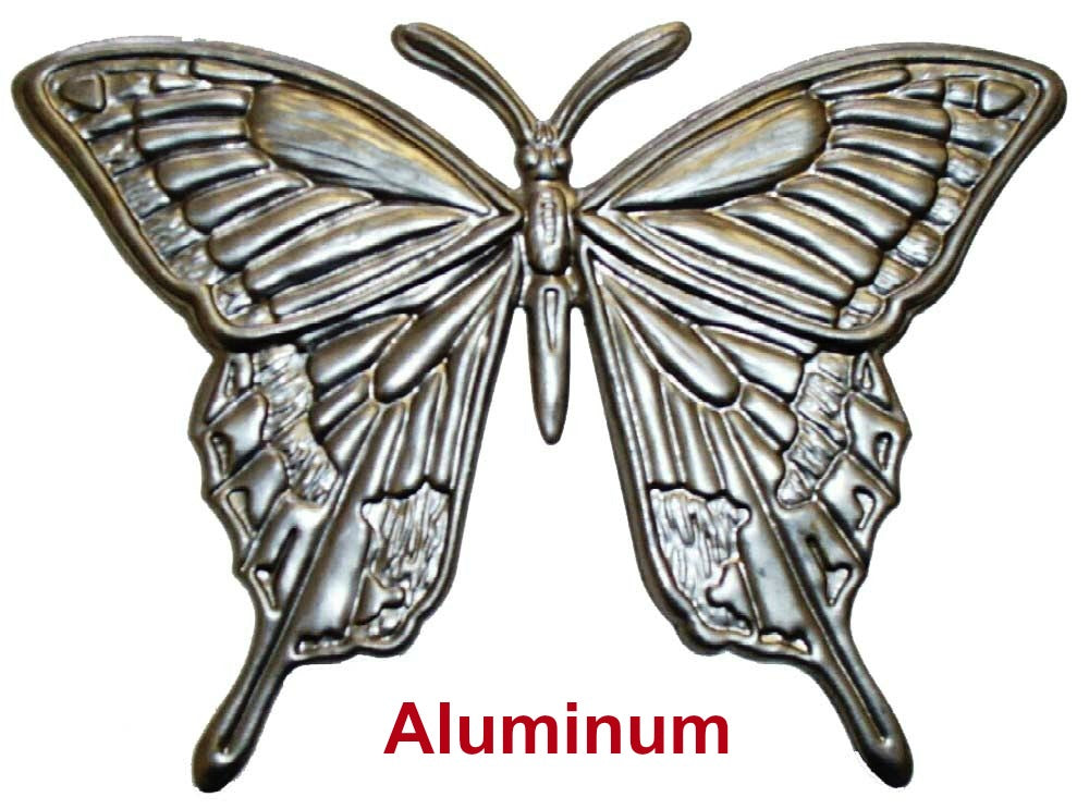 Metal Stamping Pressed Stamped Steel Large Butterfly Insect .020" Thickness B11 approx. size 5 1/2"w x 4"h.