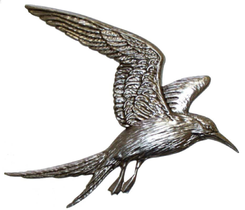 Metal Stamping Pressed Stamped Steel Seagull Tern .020" Thickness B25 approx. size 5"w x 4"h.