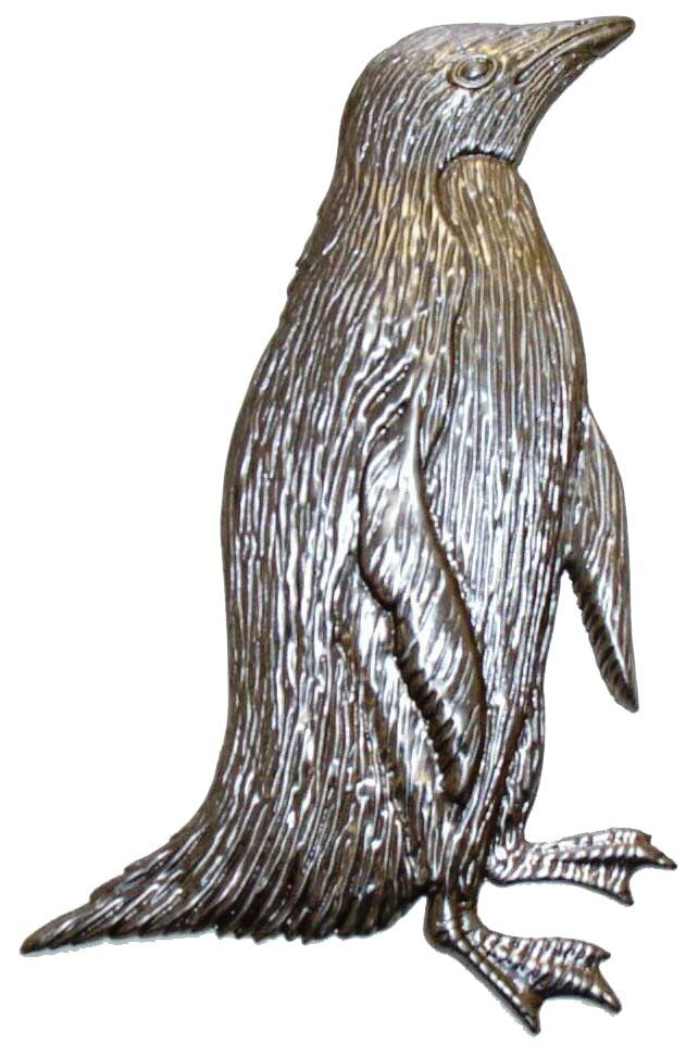 Metal Stamping Pressed Stamped Steel Penguin Bird .020" Thickness B28  approx. size 3"w x 5"h.