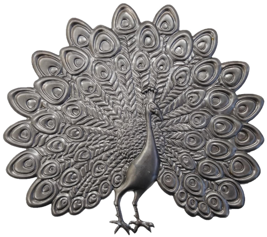 Metal Stamping Pressed Stamped Steel Peacock .020" Thickness B30  approx. size 6 7/8"w x 6 1/16"h.