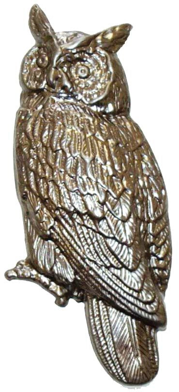 Metal Stamping Pressed Stamped Steel Owl Bird .020" Thickness B3  approx. size 2 1/4"w x 5"h.