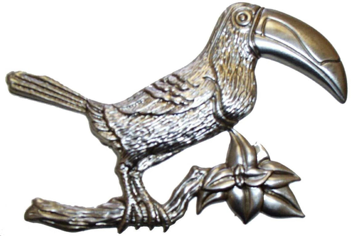 Metal Stamping Pressed Stamped Steel Toucan Bird .020" Thickness B8 approx. size 4 3/4"w x 3 1/8"h.