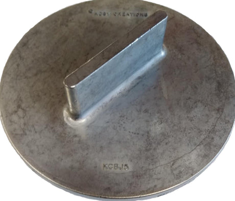 BJ1 Scroll Bender bottom view showing the tab used to hold scroll former in vise (vise not included)