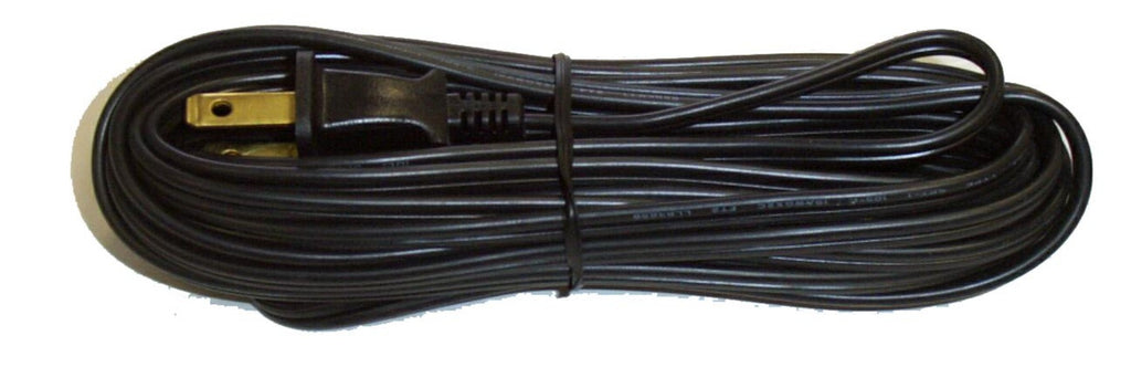18/2 Black Plastic Insulated Electrical Lamp Cord Set 8'