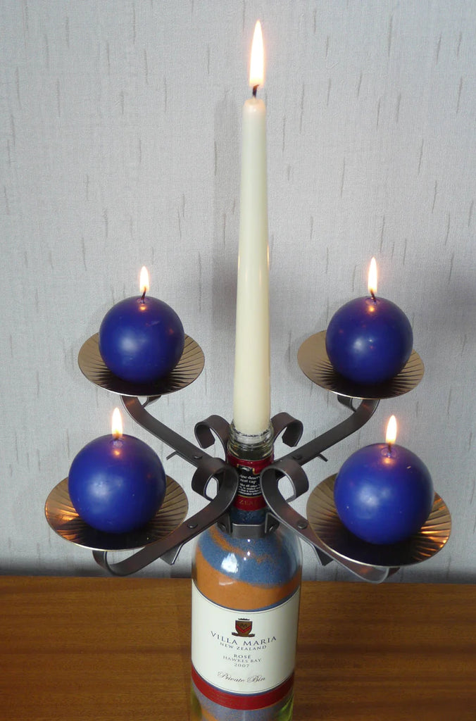 Free Instructions - How to Make BOTTLE CANDELABRA Project