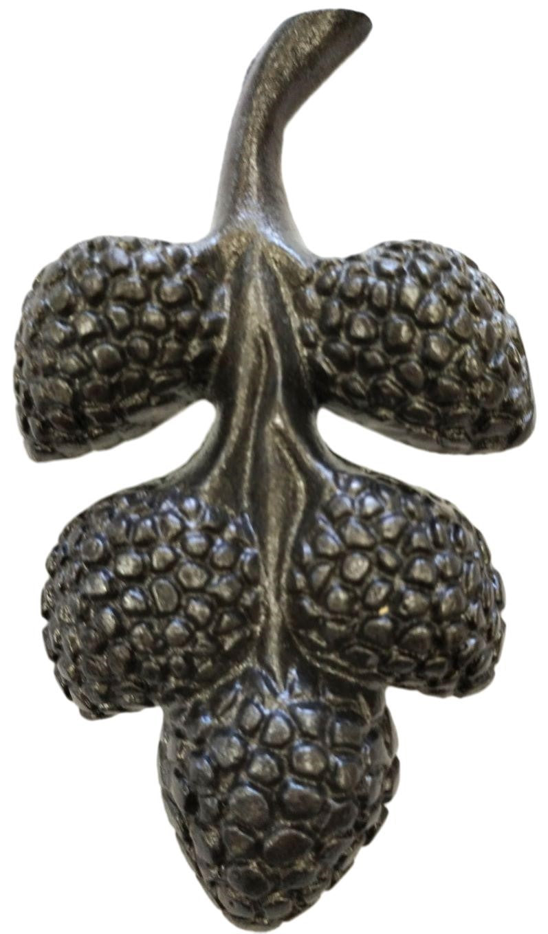 Grey Cast Iron Five Berries Seed Pod Gray