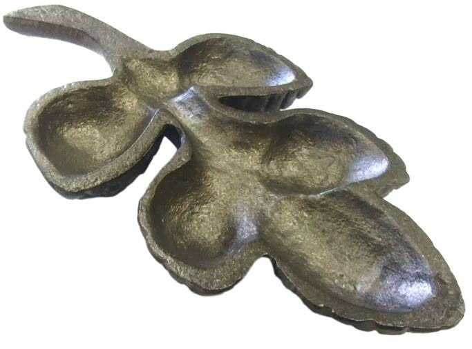 Grey Cast Iron Five Berries Seed Pod Gray