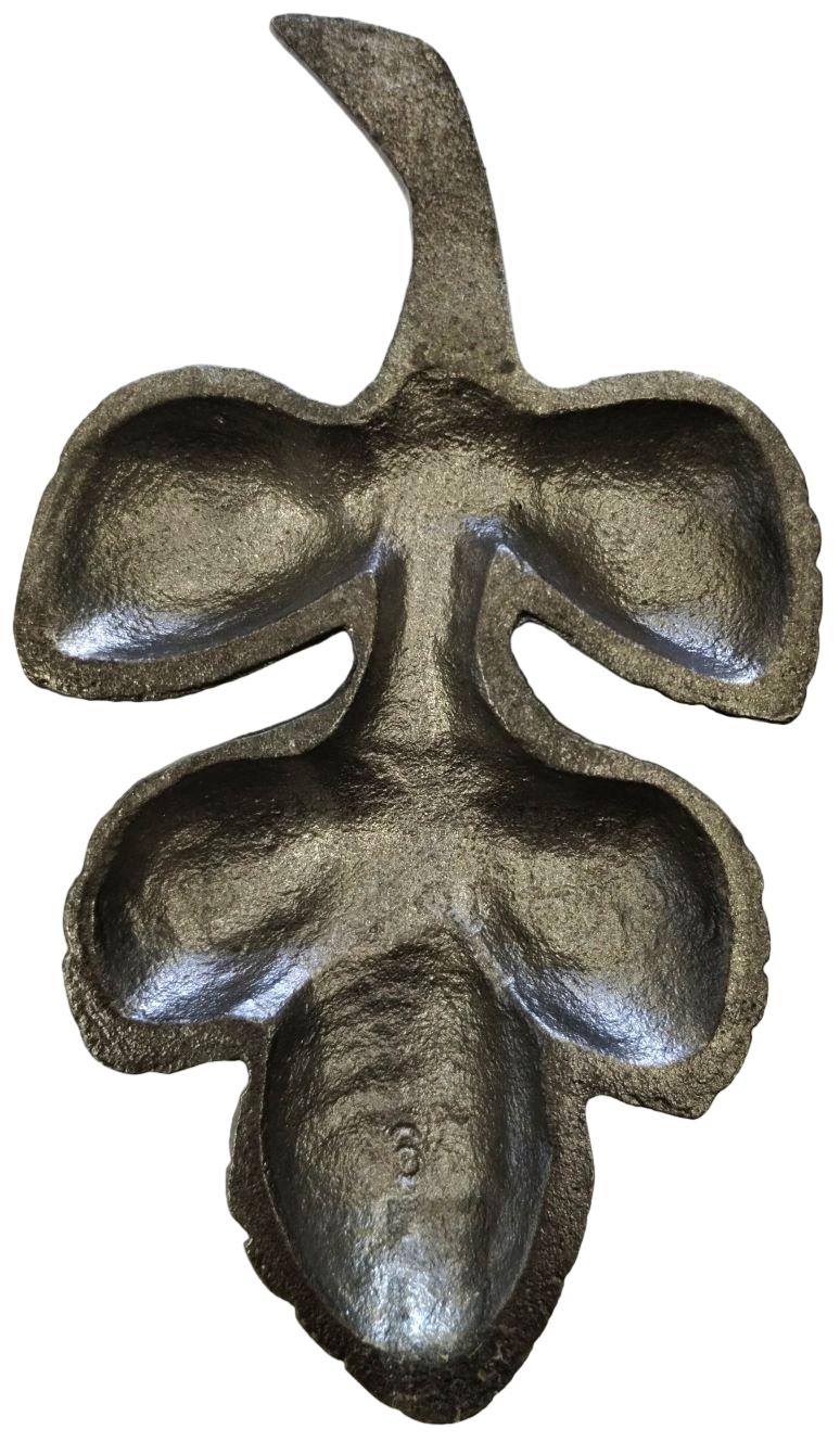 Grey Cast Iron Five Berries Seed Pod Gray