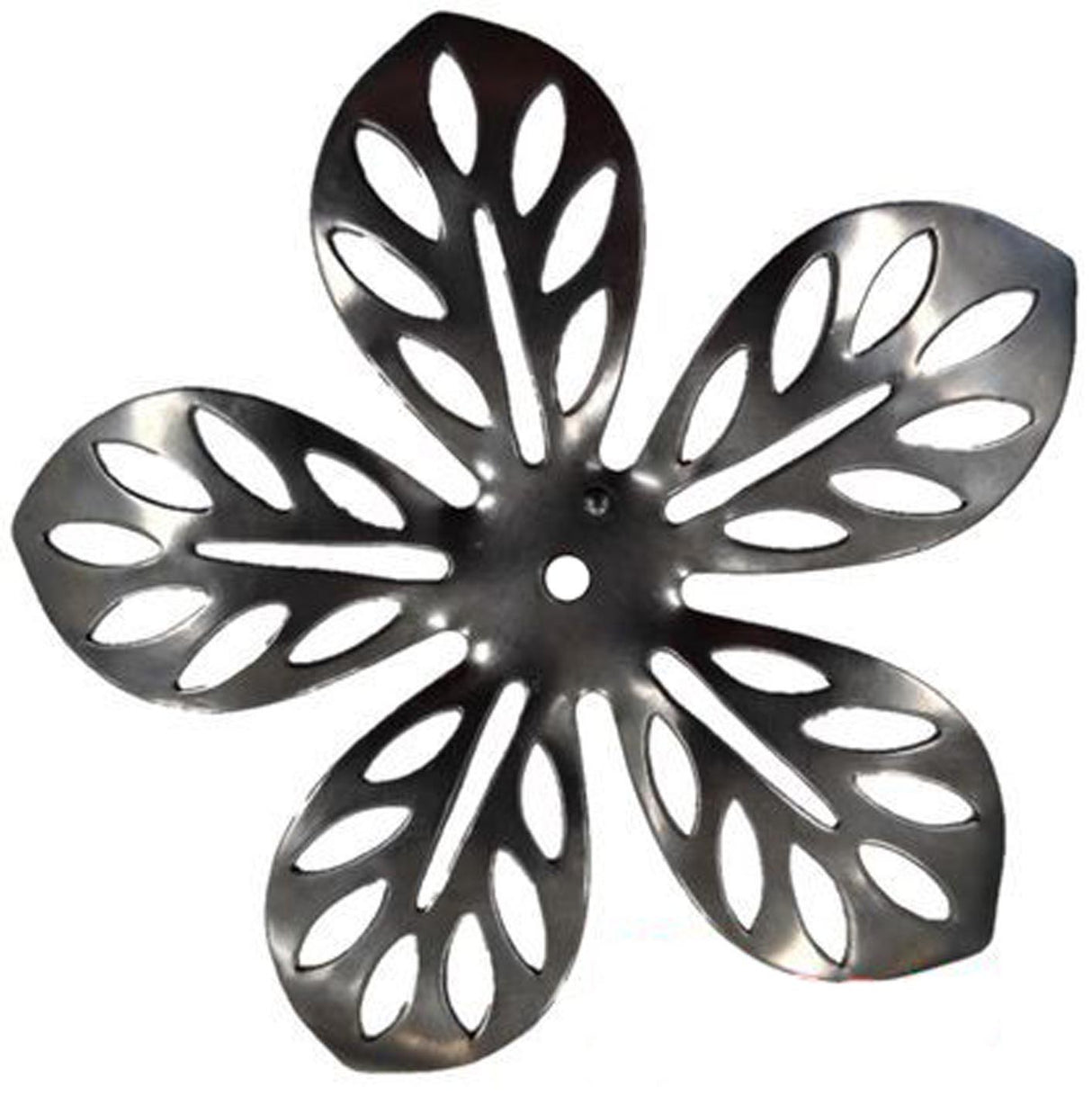 Metal Stamping Pressed Stamped Steel Flower Pierced 5 Petals .020" Thickness F103 approx. size 2 3/8" diameter