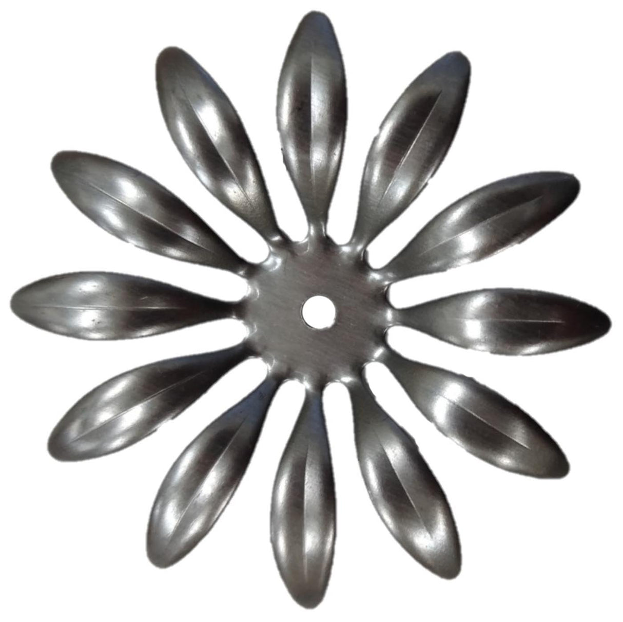 Metal Stamping Pressed Stamped Steel Flower 8 Petals .020" Thickness F25 approx. size 1 7/8" diameter