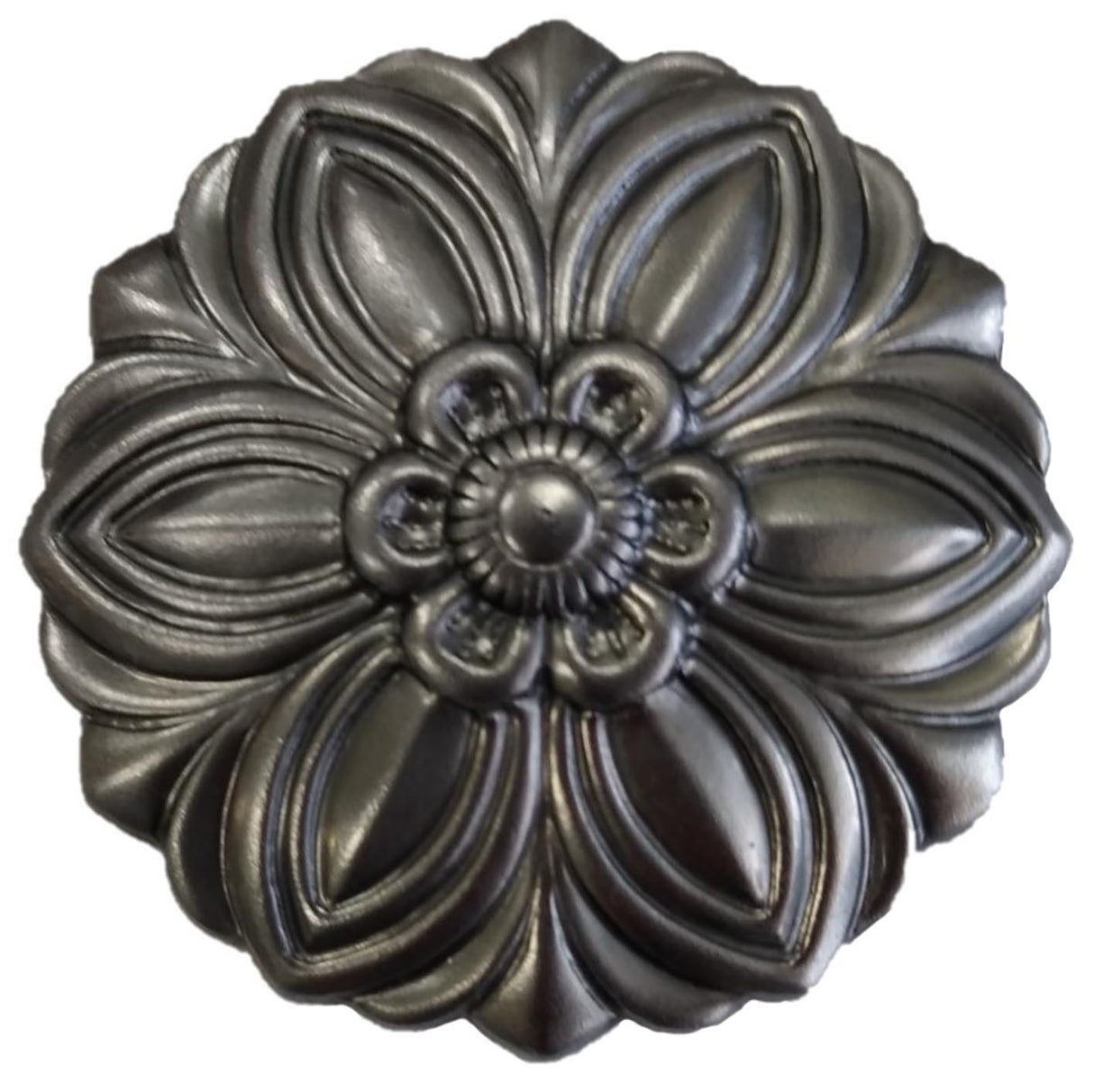 Metal Stamping Pressed Stamped Steel Flower Medallion .020" Thickness F126 approx. size 1 1/8" diameter