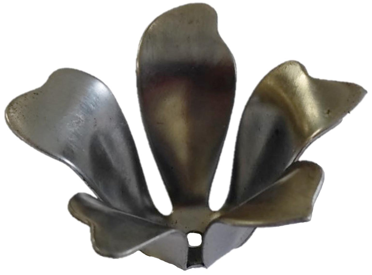 Metal Stamping Pressed Stamped Steel Flower 5 Petals Deep Draw .020" Thickness F137 approx. size 1 3/8" across top x 7/8" h