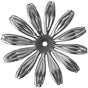 Metal Stamping Pressed Stamped Steel Flower 12 Petals .020" Thickness F141  approx. size 2 1/4" diameter
