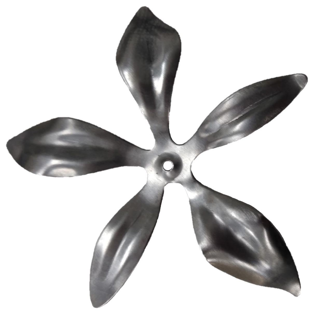 Metal Stamping Pressed Stamped Steel Flower 5 Petals .020" Thickness F22 approx. size 3 1/8" diameter