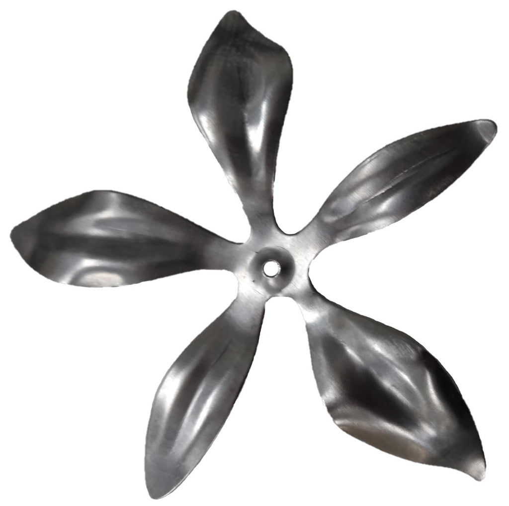 Metal Stamping Pressed Stamped Steel Flower 5 Petals .020" Thickness F22  approx. size 3 1/8" diameter