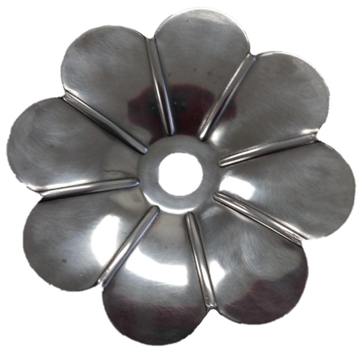 Metal Stamping Pressed Stamped Steel Flower 8 Petals .020" Thickness F28 approx. size 2 7/8" diameter