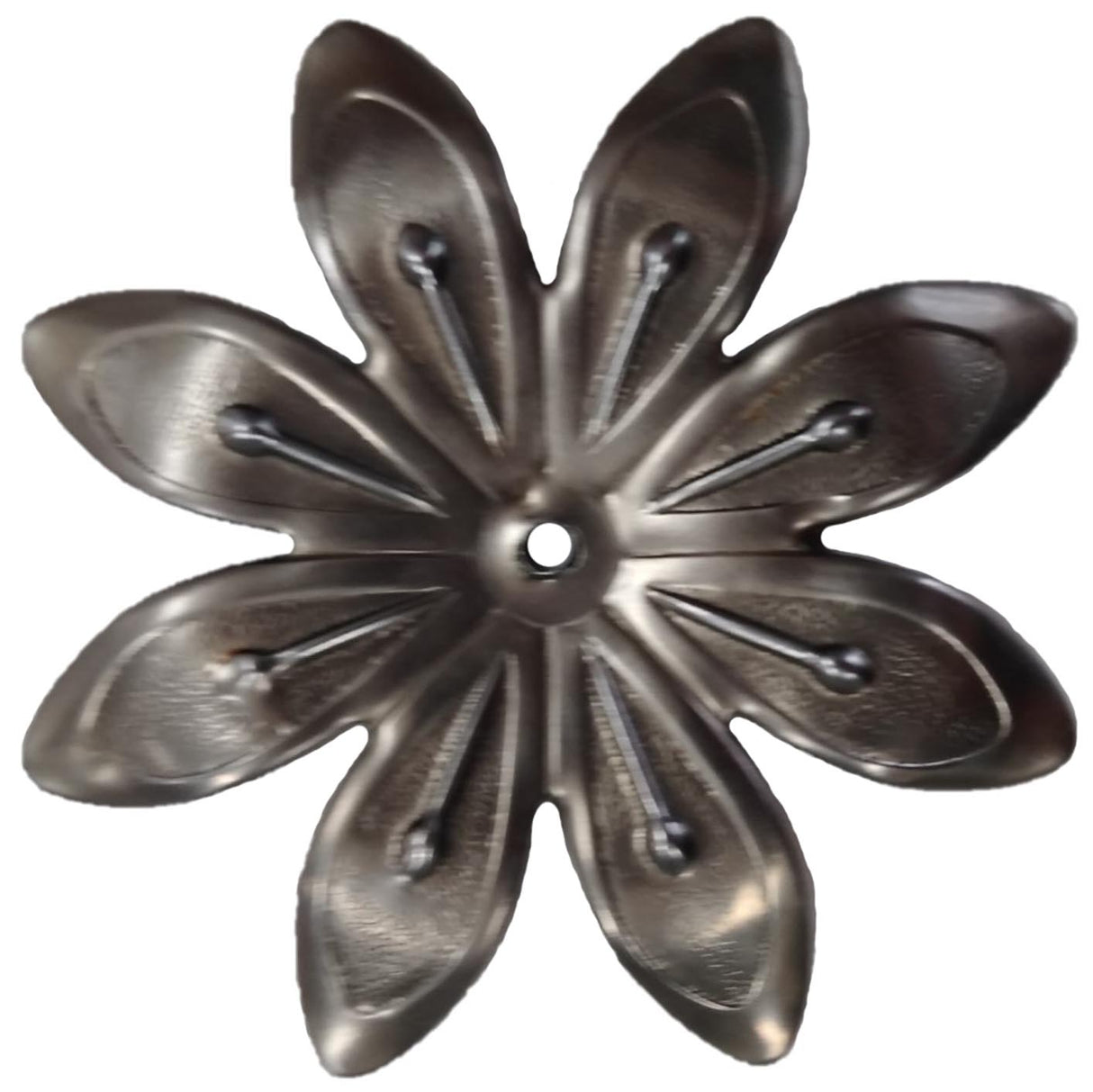 Metal Stamping Pressed Stamped Steel Flower 8 Petals .020" Thickness F30 approx. size 2 3/16" diameter