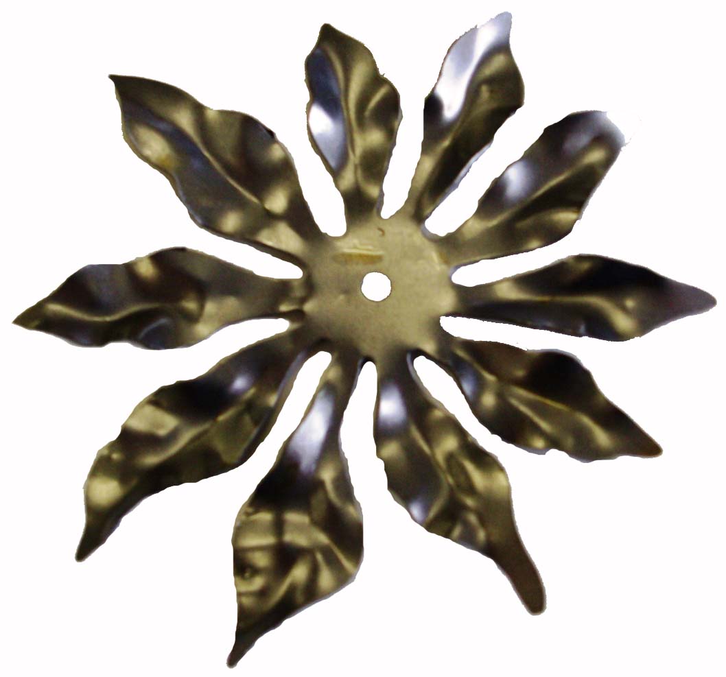 Metal Stamping Pressed Stamped Steel Flower 10 Petals .020" Thickness F33