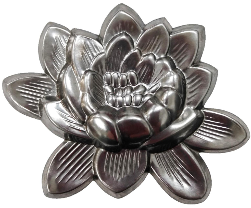 Metal Stamping Pressed Stamped Steel Water Lily Lilies .020" Thickness F34 approx. size 4 1/8"w x 3 1/4"h.