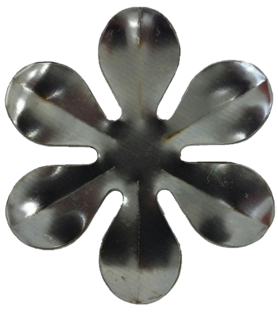 Metal Stamping Pressed Stamped Steel Flower 6 Petals .020" Thickness F88  approx. size 2 7/8" diameter