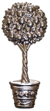 Metal Stamping Pressed Stamped Steel Potted Fruit Tree Plant .020" Thickness FV24 approx. size 2 3/8"w x 5 3/8"h.