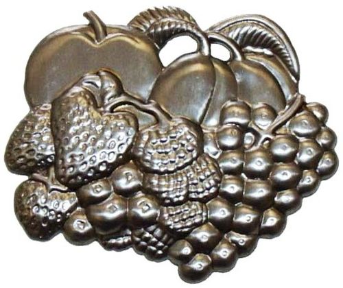 Metal Stamping Pressed Stamped Steel Fruit Grouping .020" Thickness FV25  approx. size 3 1/8"w x 2 1/2"h.