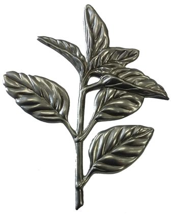 Metal Stamping Pressed Stamped Steel Basil Sprig Leaf Leaves .020" Thickness FV40 approx. size 3"w x 3 5/8"h.