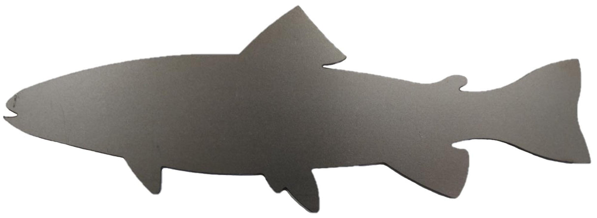 Metal Steel Silhouette Fish .072" Thickness MC1467 (slightly thicker than a penny) approx. size 9 7/16"w x 3 3/8"h.