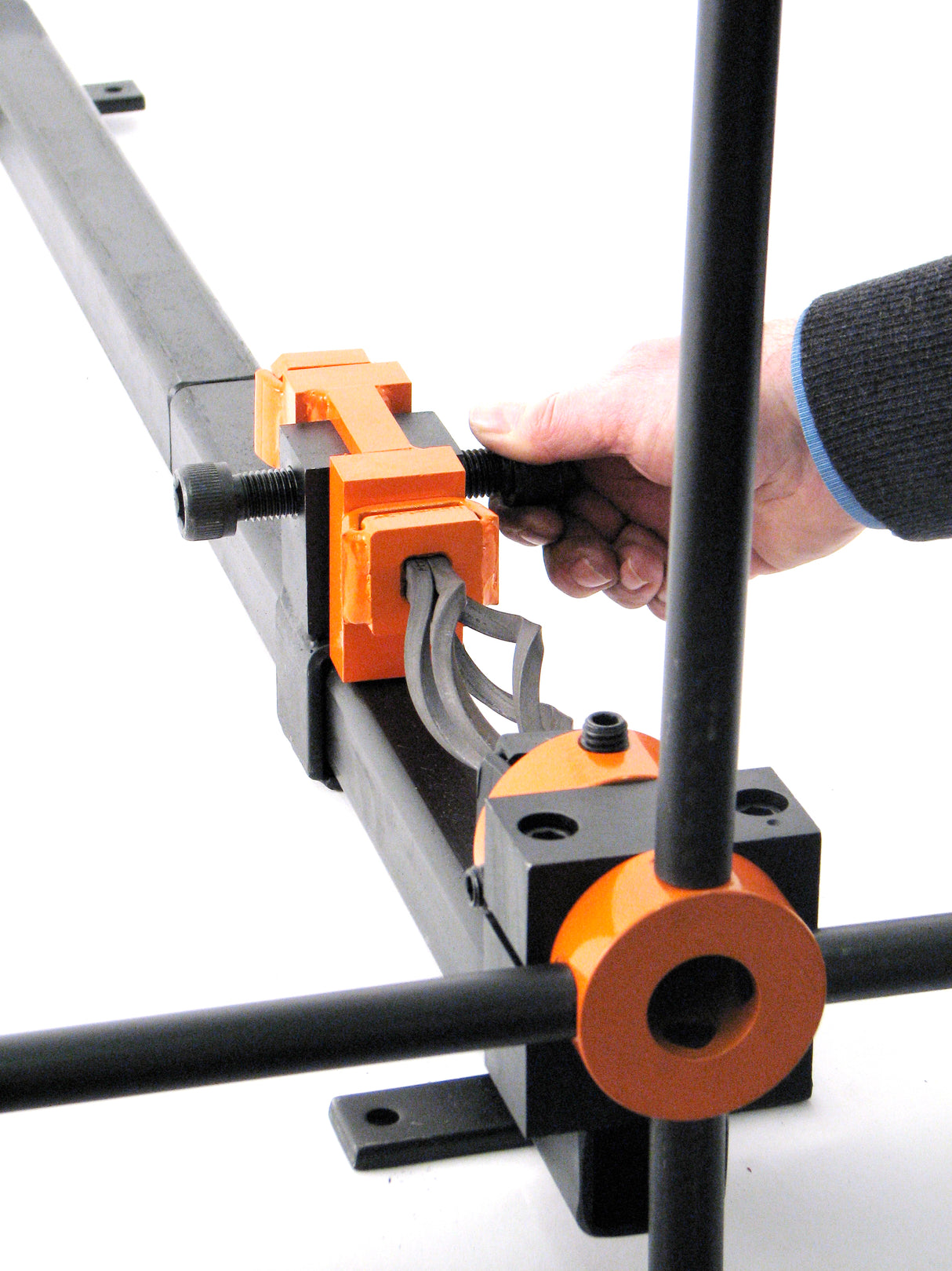 Slender basket shown here made on the Metalcraft Master Twister complete with Basket Making Attachment