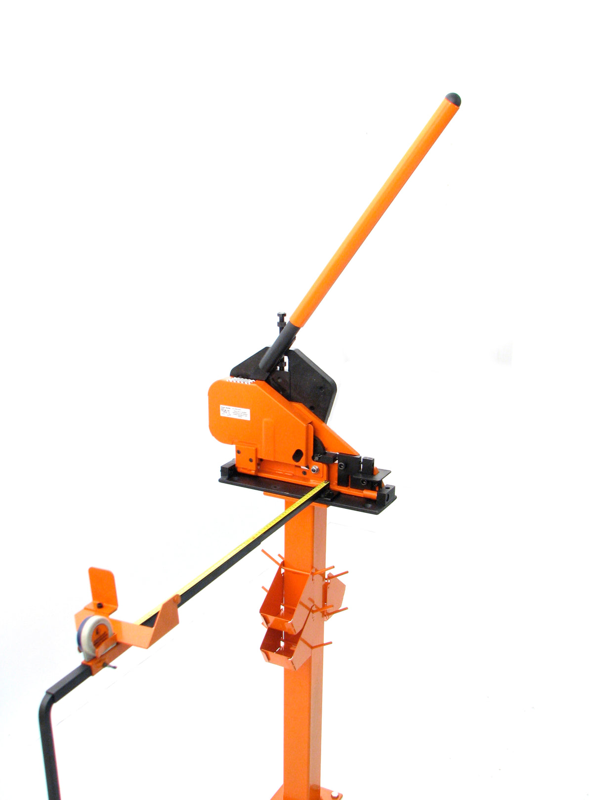 Metalcraft XL5+ Power Bender mounted on option 1: Pedestal. Handy measuring device extended from XL5+ Power Bender