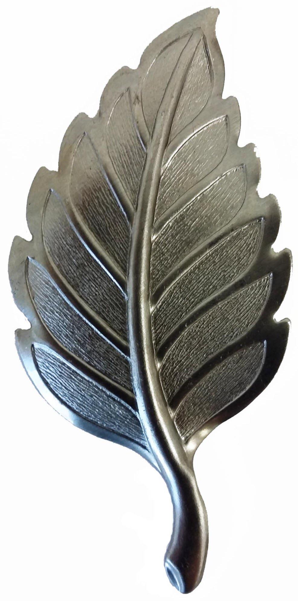 Metal Stamping Pressed Stamped Steel Leaf .020" Thickness L100 approx. size 1"w x 2"h.