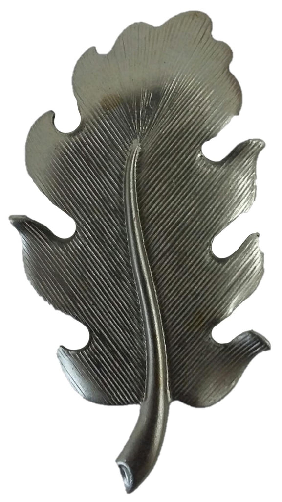 Metal Stamping Pressed Stamped Steel Leaf Oak .020" Thickness L107  approx. size 1"w x 2"h.