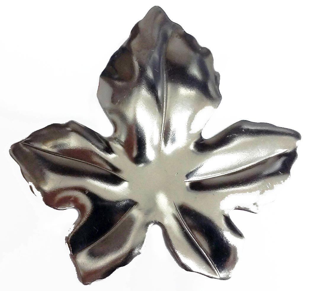 Metal Stamping Pressed Stamped Steel Leaf Maple .020" Thickness L111 approx. size 3 3/16"w x 3"h.