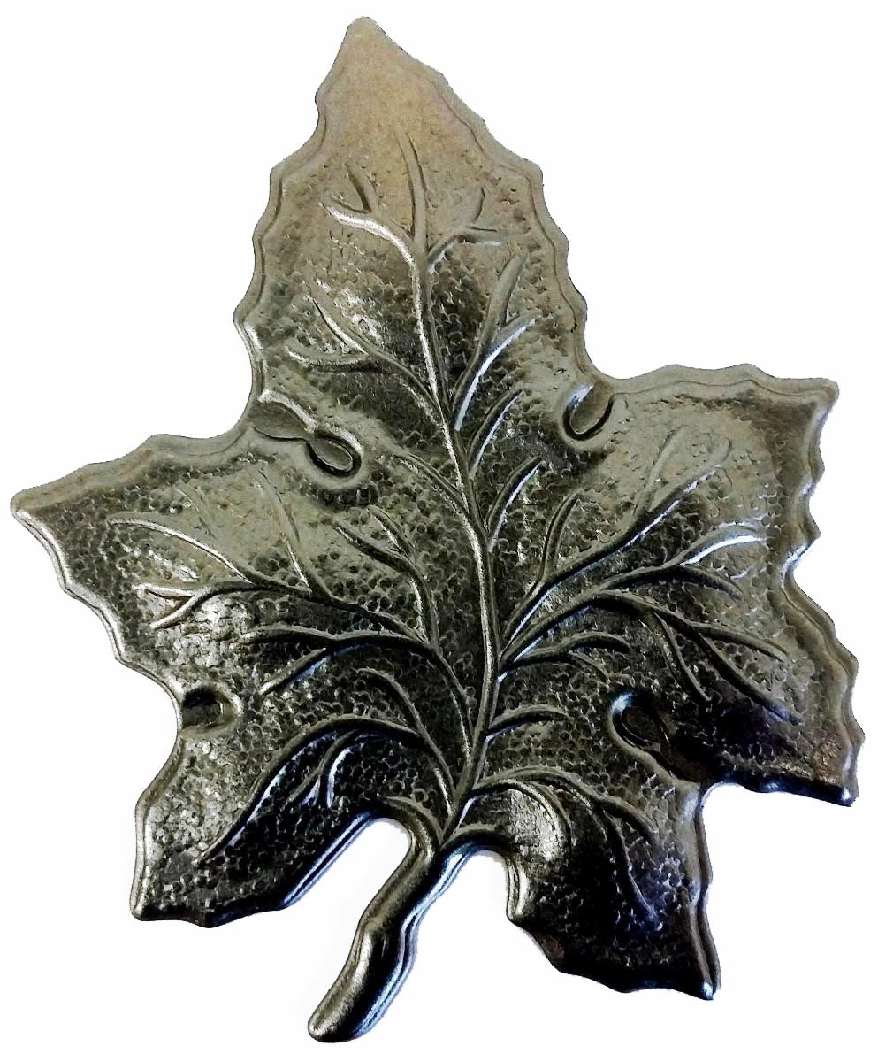 Metal Stamping Pressed Stamped Steel Leaf Maple .020" Thickness L113 approx. size 1 13/16"w x 2 1/8"h.
